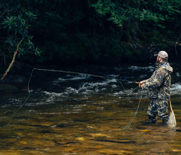 Simms G3 Guide Stockingfoot Waders Riparian Camo Action 2 Simms G3 Guide Stockingfoot Waders Riparian Camo Action 2